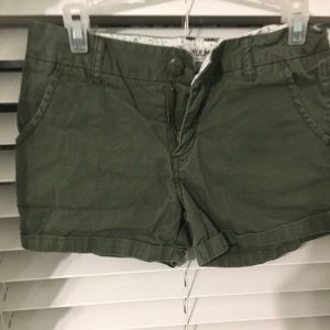Olive green shorts